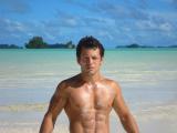 Igor Breakenback shirtless on beach
